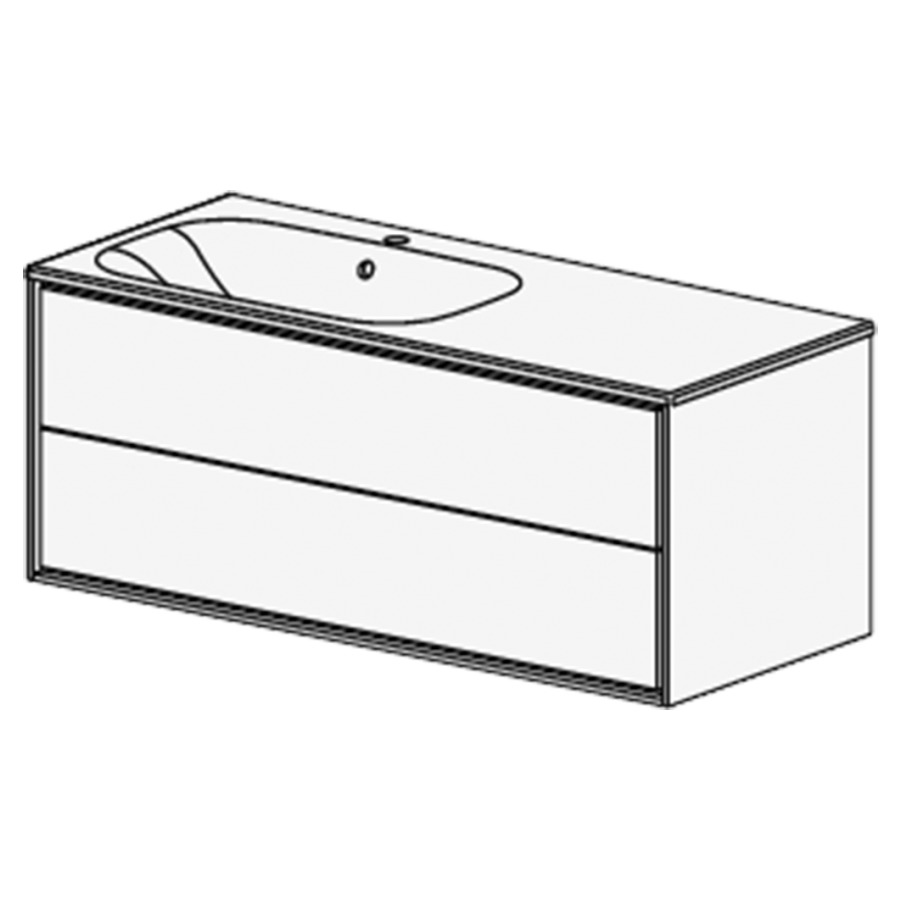 Meuble Harmony Ceram Move II
121 cm
L: 121 / H: 51.8 / P : 51 cm
table en céramique
blanc brillant avec trop-plein
avec 1 lavabo à gauche
avec tip-on
2 tiroirs
faces Modern
côtés visibles blanc brillant
incl. Siphon à encombrement ré
et joint caoutchouc 32 mm