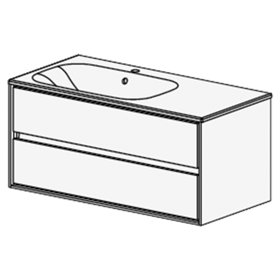 Meuble Harmony Ceram Move II
106 cm
L: 106/ H: 51.8 / P: 51 cm
table en céramique
blanc brillant avec trop-plein
avec 1 lavabo à gauche
avec liste décor
2 tiroirs
faces Modern
côtés visibles blanc brillant
incl. Siphon à encombrement ré
et joint caoutchouc 32 mm
