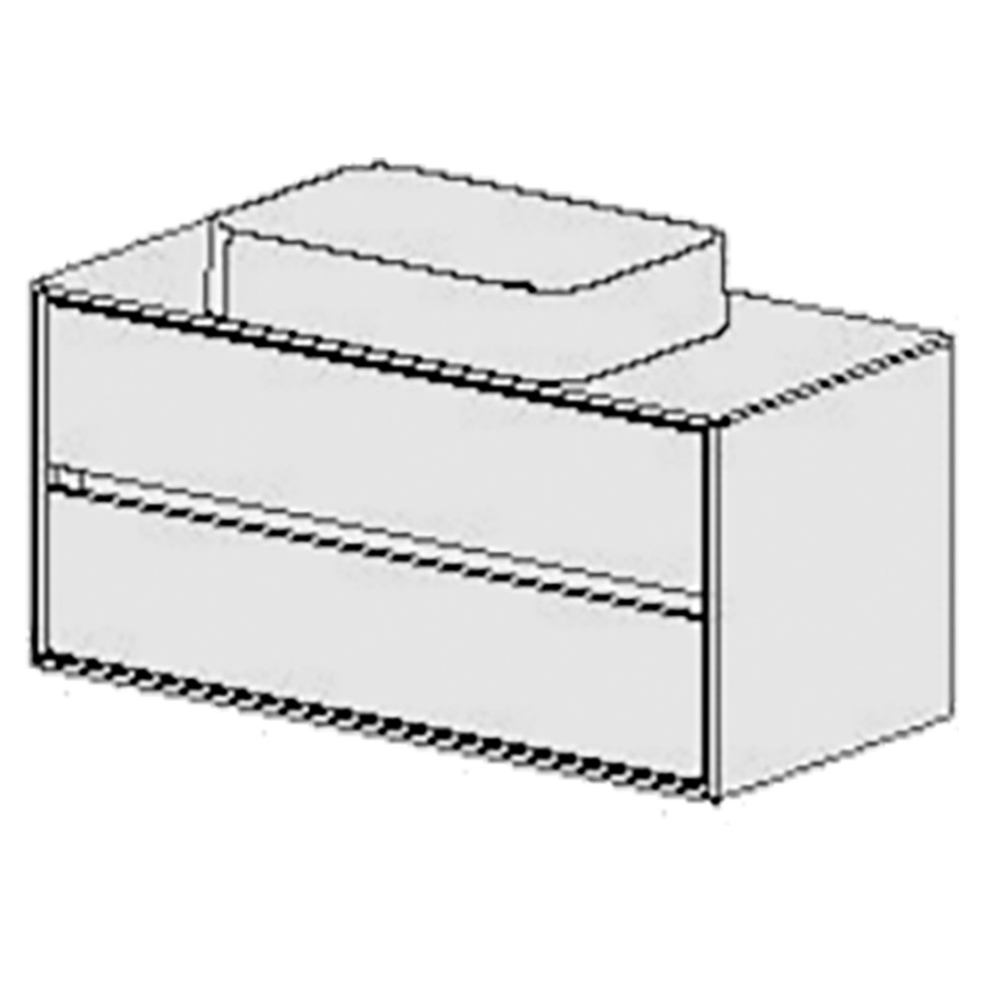 Meuble Harmony Anthracite Top
105.5 cm
L :105.5 / H :51 / T :51.2cm
table en Stratifié
anthracite mat
pour 1 lavabo au milieu
2 tiroirs
avec liste décor
faces Modern
