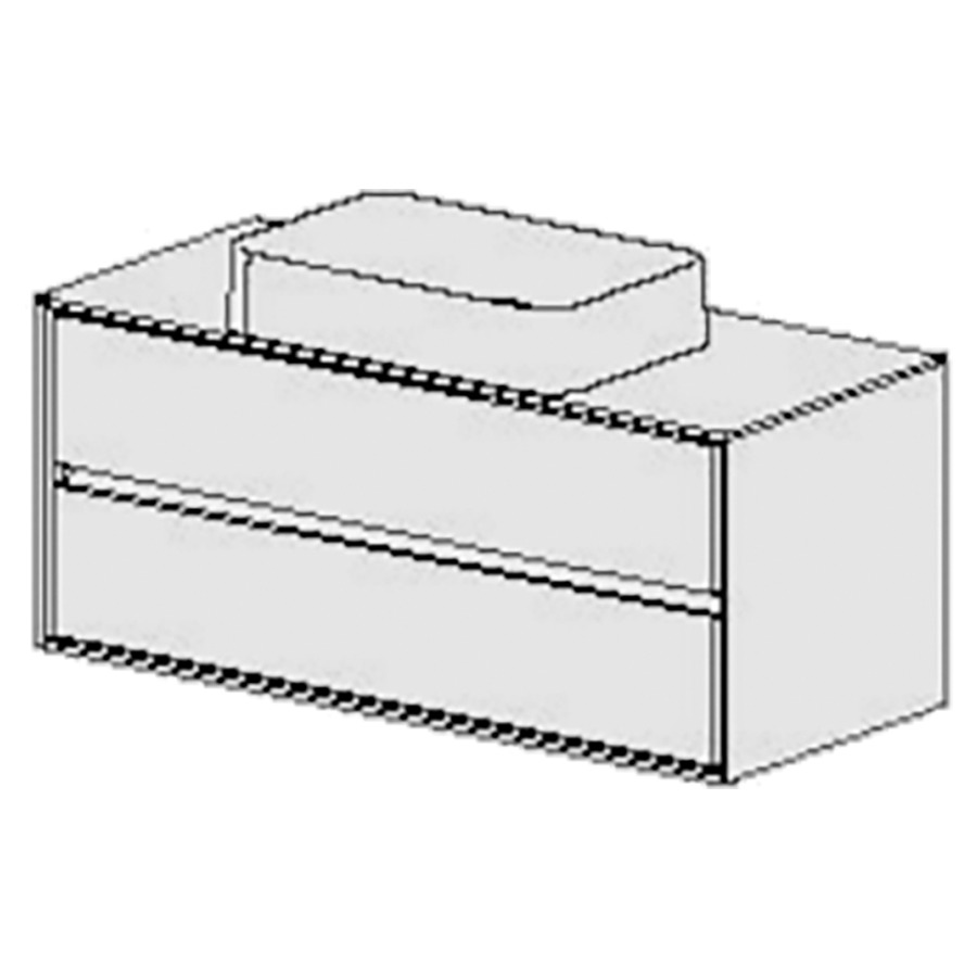 Meuble Harmony Anthracite Top
120.5 cm
L :120.5 / H :51 / T :51.2cm
table en Stratifié
anthracite mat
pour 1 lavabo au milieu
2 tiroirs
avec liste décor
faces Modern
