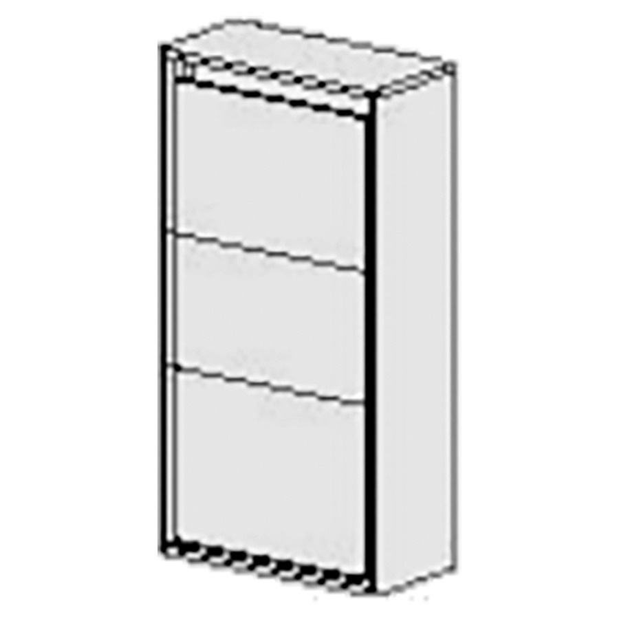Armoire haute Harmony
Anthracite
37 cm
L : 37 / H : 72 / P : 18.3 cm
1 porte, charnière à droite
Avec liste décor
2 rayons
Côtés visibles anthracite
Faces Modern
