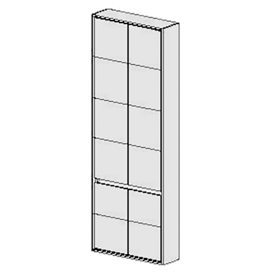 Armoire haute Harmony
Anthracite
62 cm
L : 62 / H : 170 / P : 18.3 cm
4 portes
Avec liste décor
4 rayons
Côtés visibles anthracite
Faces Modern

