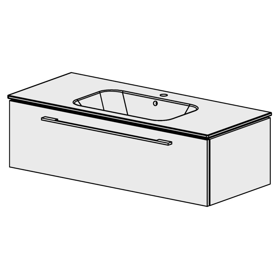 Meuble Stilo Ceram 121 cm
L:121, H:34,8, P:51 cm
table en céramique
blanc
avec 1 lavabo au milieu
1 tiroir
tiroir avec Blumotion
avec poignées selon palette
faces/côtés visibles sel. code
couleurs selon palette
inclus siphon à encombrement
réduit & joint caoutchouc 32mm