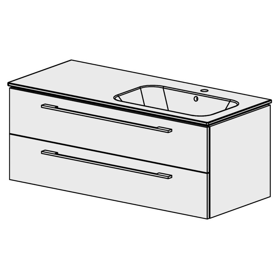 Meuble Stilo Ceram 121 cm
L:121, H:47,5, P:51 cm
table en céramique
blanc
avec 1 lavabo droite
2 tiroirs
tiroirs avec Blumotion
avec poignées selon palette
faces/côtés visibles sel. code
couleurs selon palette
inclus siphon à encombrement
réduit & joint caoutchouc 32mm