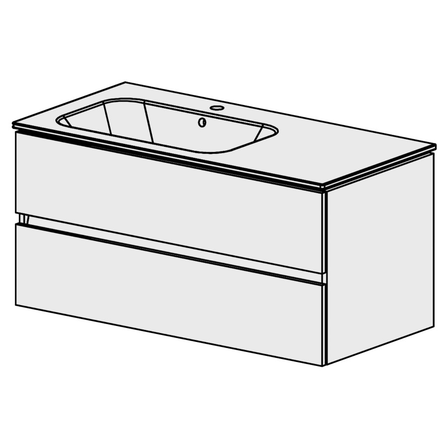 Meuble Stilo Ceram 106 cm
L:106, H:50,5, P:51 cm
table en céramique
blanc
avec 1 lavabo à gauche
2 tiroirs
tiroirs avec Blumotion
avec liste de décor
faces/côtés visibles sel. code
couleurs selon palette
inclus siphon à encombrement
réduit & joint caoutchouc 32mm