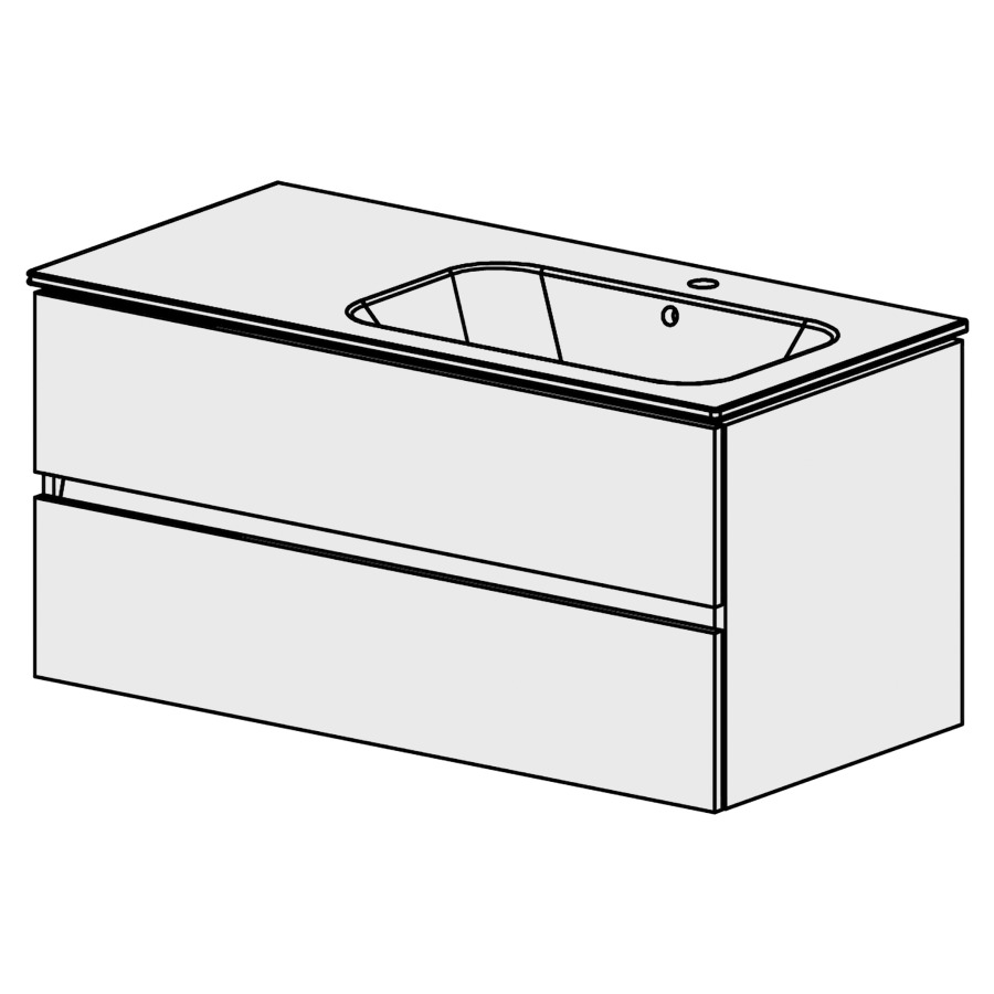Meuble Stilo Ceram 106 cm
L:106, H:50,5, P:51 cm
table en céramique
blanc
avec 1 lavabo à droite
2 tiroirs
tiroirs avec Blumotion
avec liste de décor
faces/côtés visibles sel. code
couleurs selon palette
inclus siphon à encombrement
réduit & joint caoutchouc 32mm