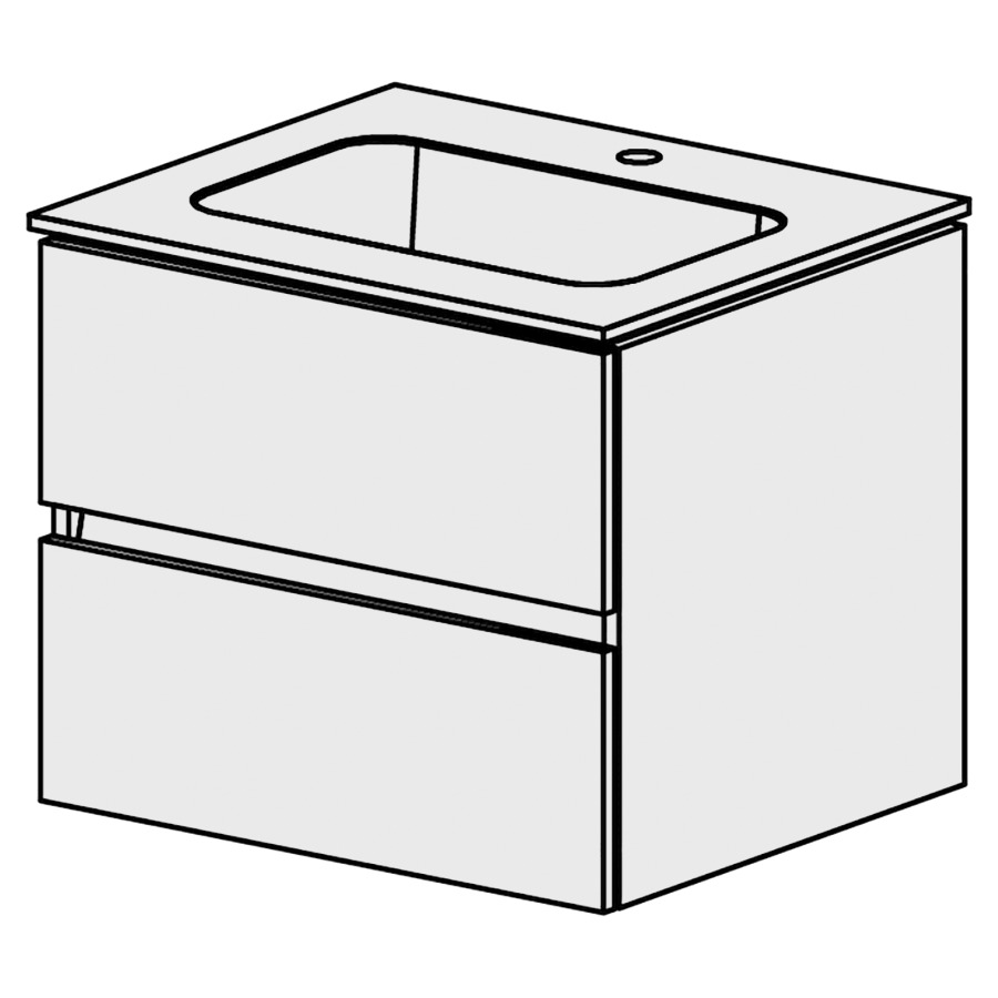 Meuble Stilo Mineral 61 cm
L:61,H:49 T:50.7 cm
table en marbre artificiel
blanc mat
avec 1 lavabo au milieu
2 tiroirs
tiroirs avec Blumotion
avec liste de décor
faces/côtés visibles sel. code
couleurs selon palette
inclus siphon à encombrement
réduit & joint caoutchouc 32mm