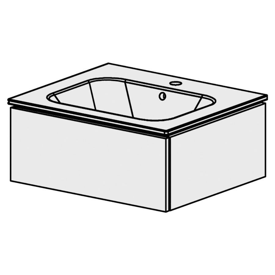 Meuble Stilo Ceram 61 cm
L:61, H:24,8, P:51 cm
table en céramique
blanc
avec 1 lavabo au milieu
1 tiroir
tiroir avec Blumotion
poignée: prise en main
faces/côtés visibles sel. code
couleurs selon palette
inclus siphon à encombrement
réduit & joint caoutchouc 32mm
