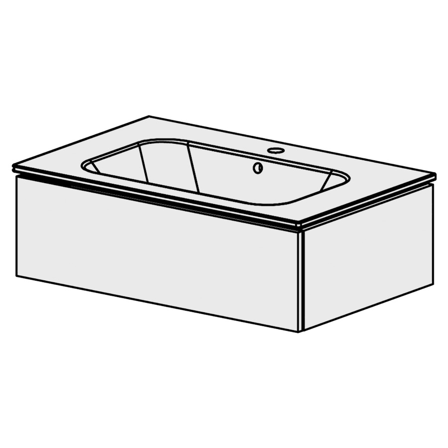 Meuble Stilo Ceram 81 cm
L:81, H:24,8, P:51 cm
table en céramique
blanc
avec 1 lavabo au milieu
1 tiroir
tiroir avec Blumotion
poignée: prise en main
faces/côtés visibles sel. code
couleurs selon palette
inclus siphon à encombrement
réduit & joint caoutchouc 32mm