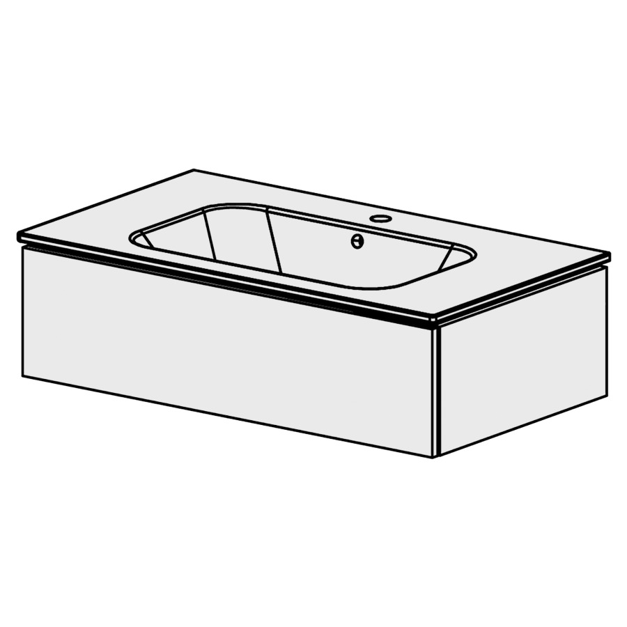 Meuble Stilo Ceram 91 cm
L:91, H:24,8, P:51 cm
table en céramique
blanc
avec 1 lavabo au milieu
1 tiroir
tiroir avec Blumotion
poignée: prise en main
faces/côtés visibles sel. code
couleurs selon palette
inclus siphon à encombrement
réduit & joint caoutchouc 32mm