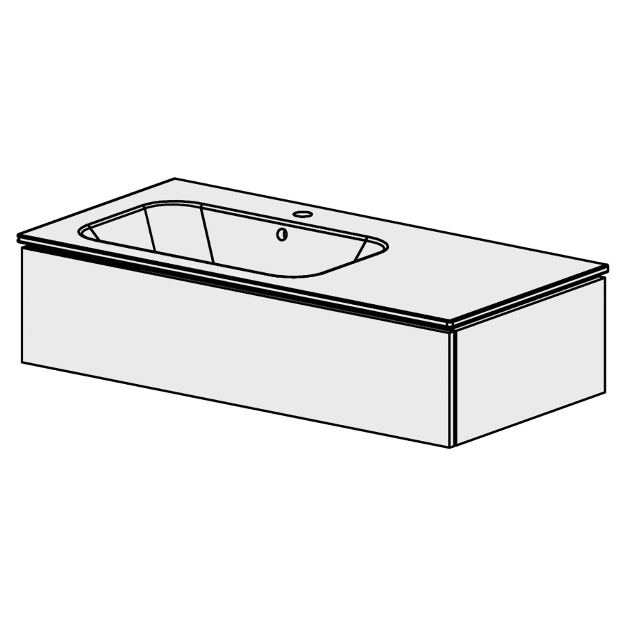 Meuble Stilo Ceram 106 cm
L:106, H:24,8, P:51 cm
table en céramique
blanc
avec 1 lavabo gauche
1 tiroir
tiroir avec Blumotion
poignée: prise en main
faces/côtés visibles sel. code
couleurs selon palette
inclus siphon à encombrement
réduit & joint caoutchouc 32mm