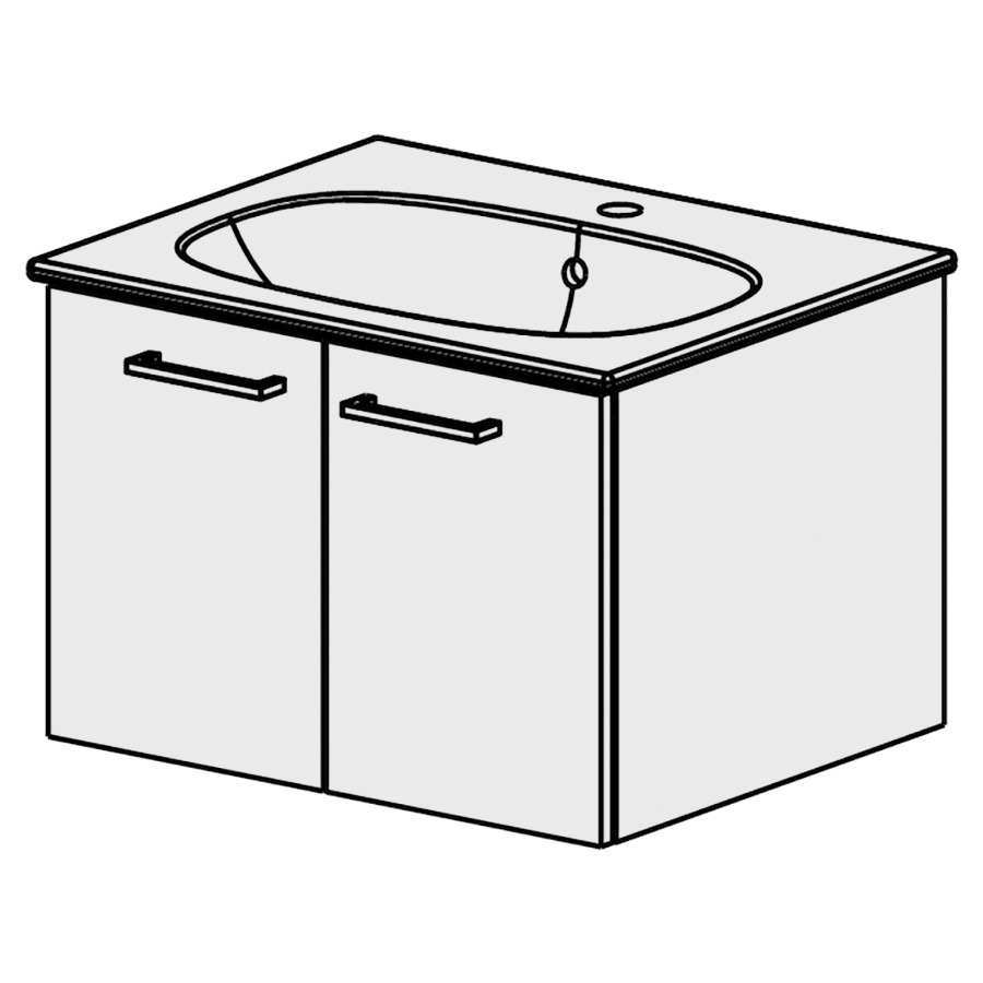 Meuble Acanto Slim-Smart 60 cm
