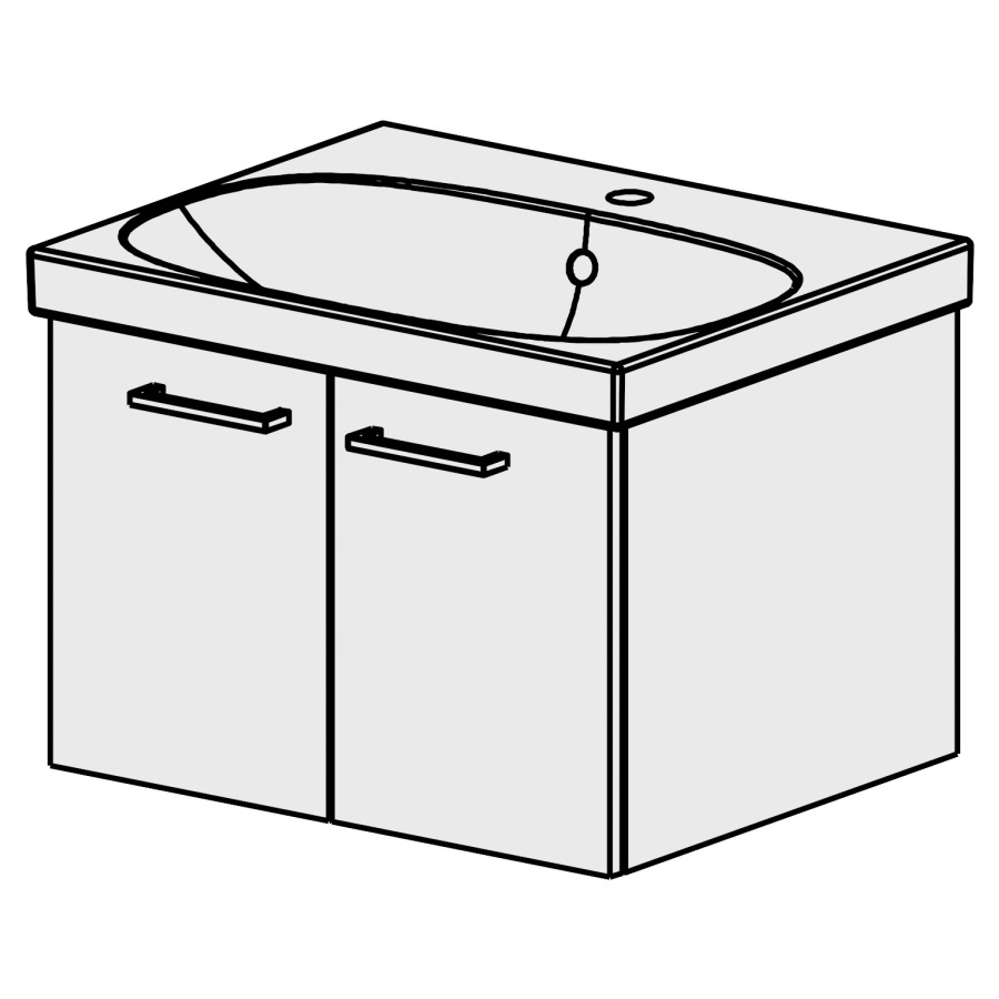 Meuble Acanto-Smart 60 cm