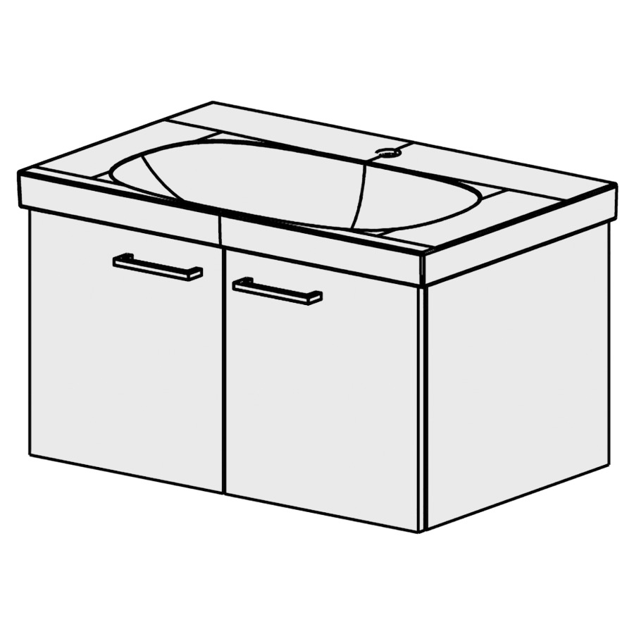 Meuble Acanto-Smart 75 cm