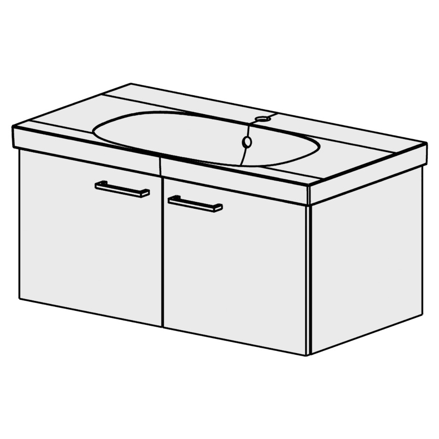 Meuble Acanto-Smart 90 cm
