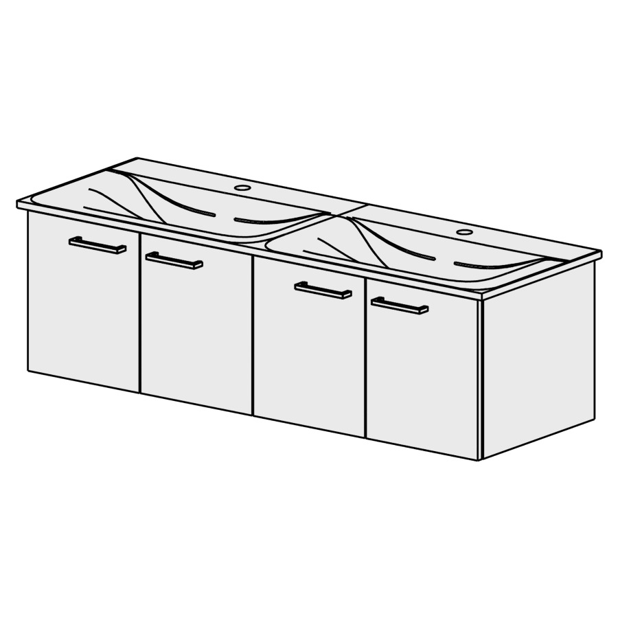Meuble Connect Air-Smart 134cm