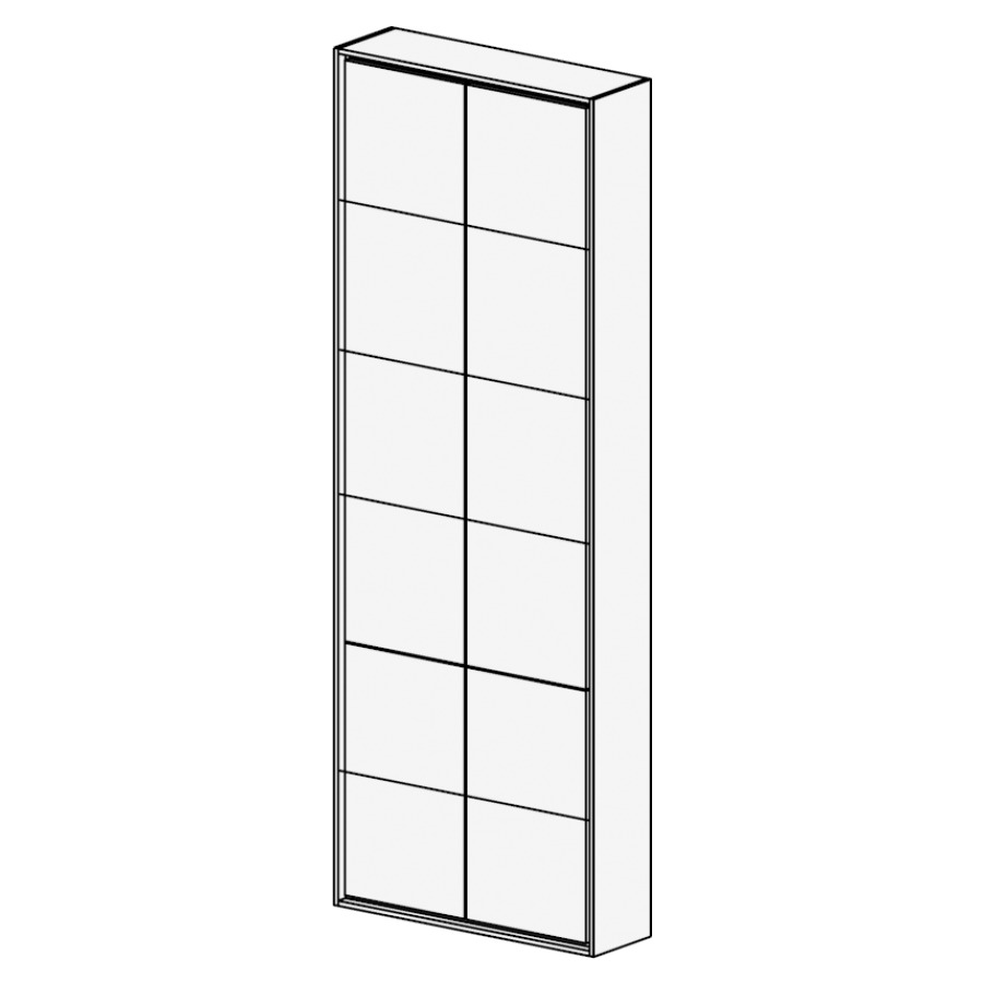Armoire haute Harmony 62 cm
L: 62 H: 170, P: 18,3 cm
4 portes,
4 rayons réglables
cadre décoratif blanc brillant
portes avec Blumotion
sans poignées, tip-on
faces/côtés visibles sel. code
couleurs selon palette