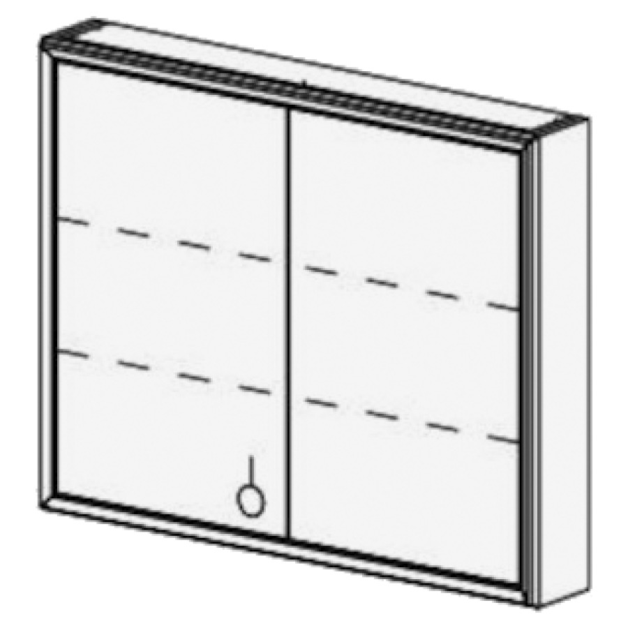 Arm.de toilette VISTA 100 cm
B:100, H:79.1, P:16,3 cm,
2 portes, prise double en bas
à gauche,LED 100 cm,avec
variateur de couleur & dimmer,
3000-4000-6000K/ 37W / 12V,
2960 lm, certifié IP44,
côtés visibles selon code