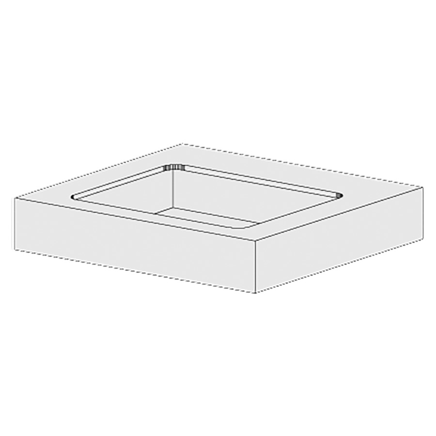 Table Publico 60 cm
L: 60, P: 56, H: 12 cm
pour 1 lavabo par-dessous
au milieu, sans lavabo
exécution selon code
couleurs selon palette