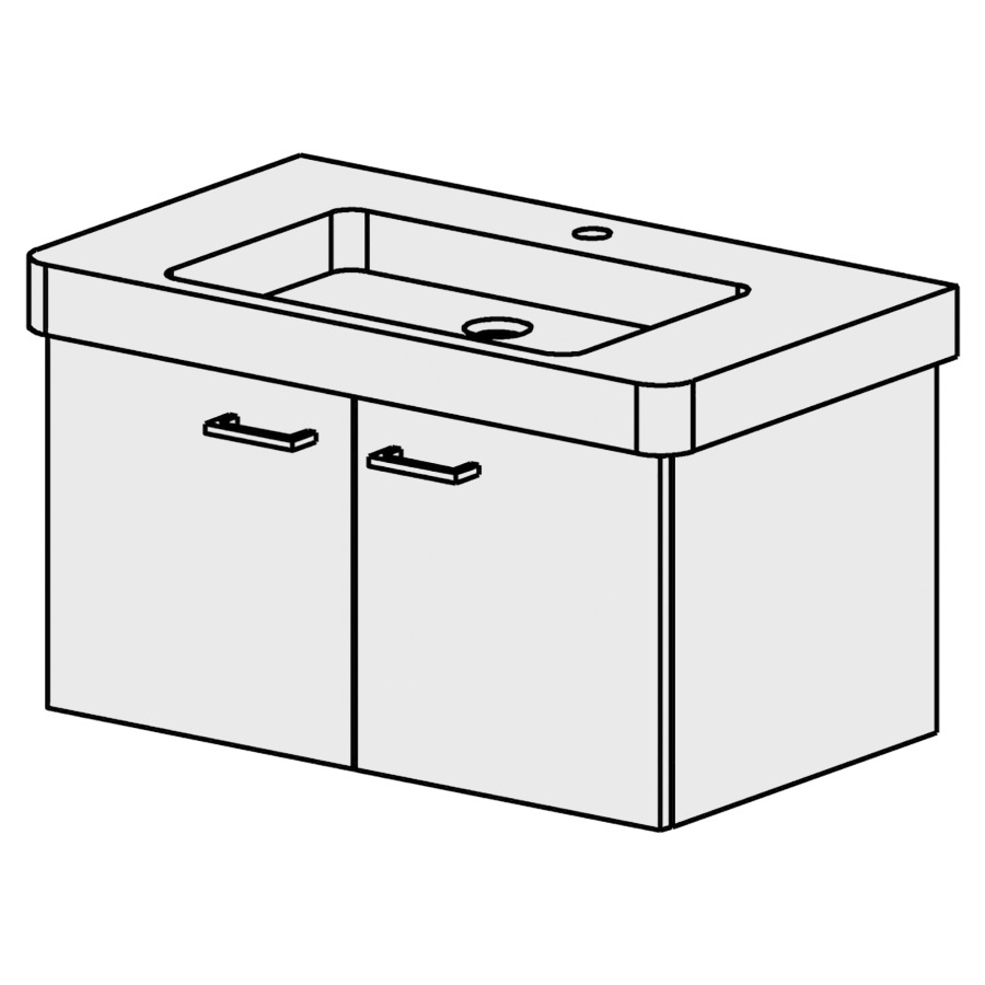 Meuble Subway 2-Smart 80 cm