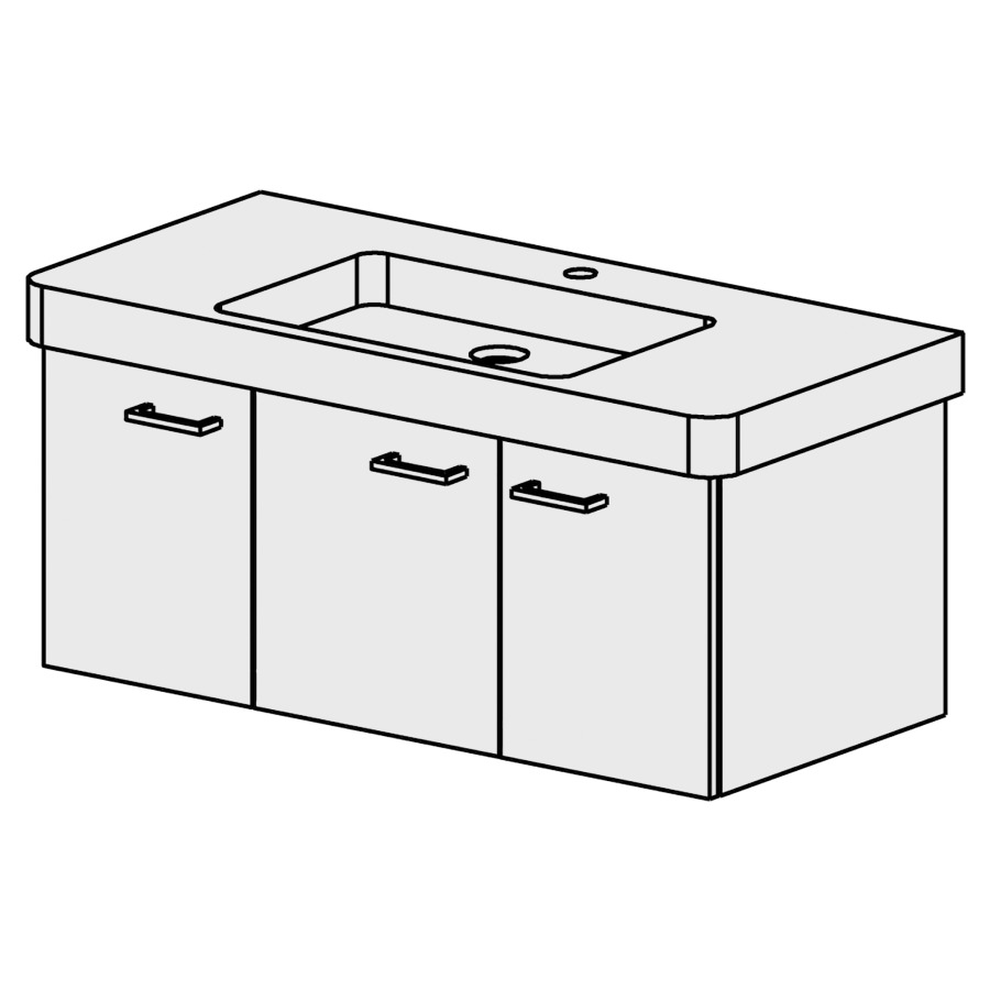Meuble Subway 2-Smart 100 cm