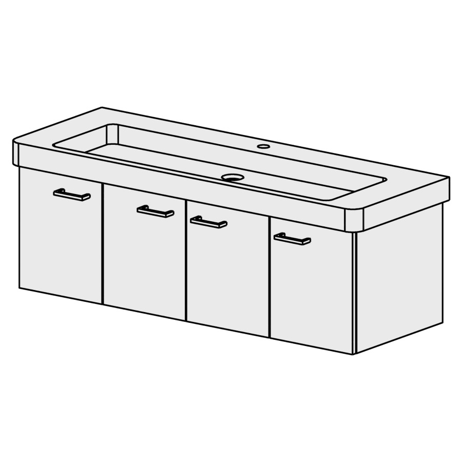 Meuble Subway 2-Smart 130 cm