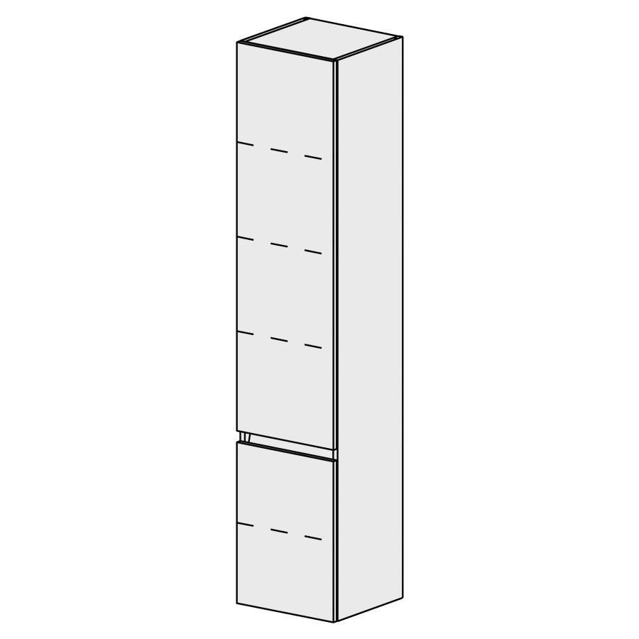 Armoire haute Sélection 35 cm
L: 35, H: 168, P: 33,2 cm
2 portes, charnières à gauche
4 rayons réglables
portes avec Blumotion
avec liste décor
faces/côtés visibles sel. code
couleurs selon palette