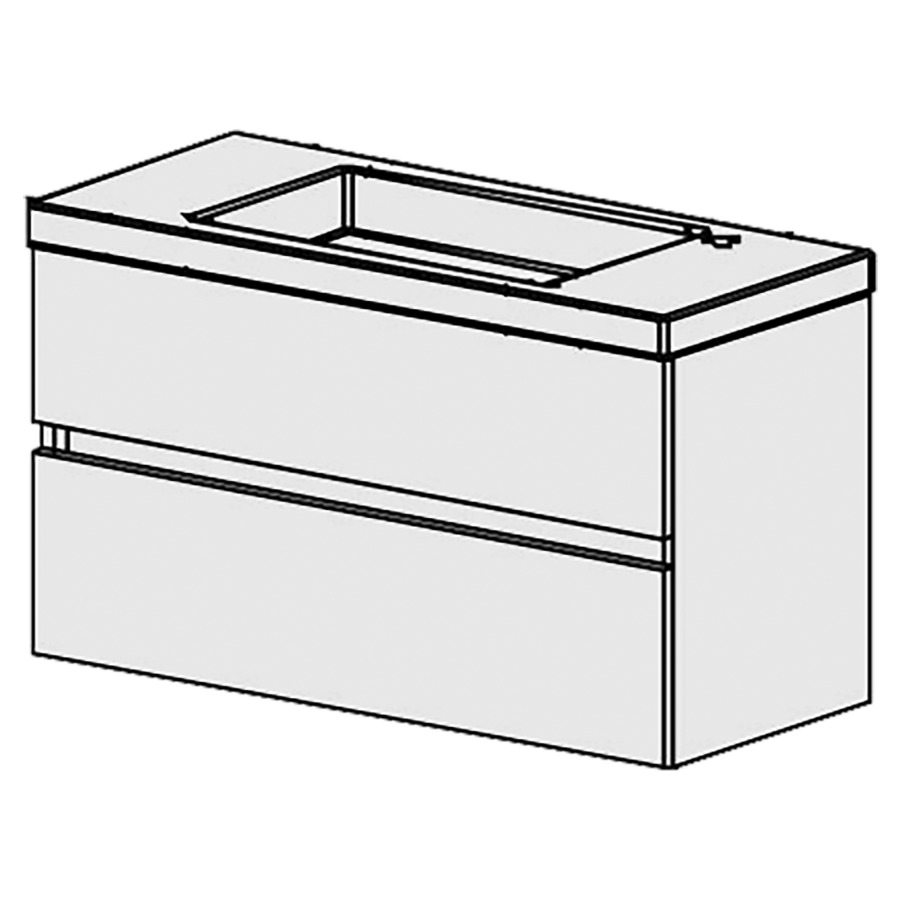 Meuble Style 80,5 cm
L: 79, H: 54, P: 35 cm
table en céramique blanc
avec 1 lavabo
1 trou pour batterie à droite
2 tiroirs
tiroirs avec Blumotion
avec liste décor
faces/côtés visibles sel. code
couleurs selon palette
inclus siphon à encombrement
réduit & joint caoutchouc 32mm