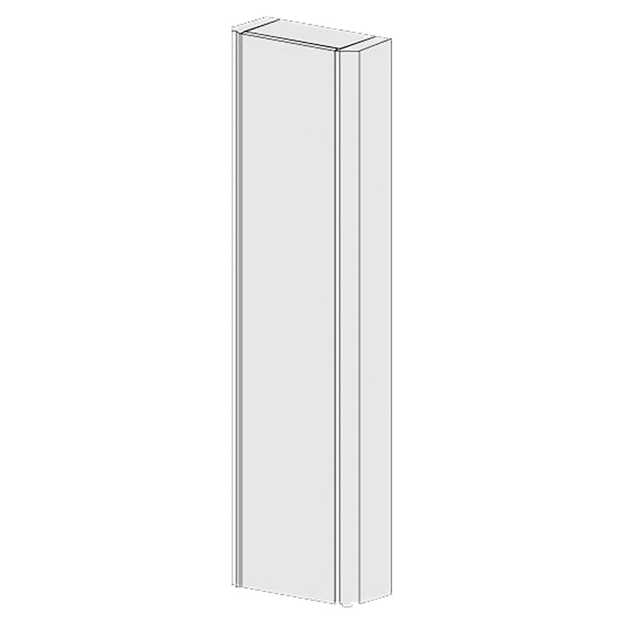 Armoire haute Soft 42,2 cm
L: 42,2 H: 168, P: 18 cm
1 porte, charnières à gauche
4 rayons réglables
porte avec Blumotion
sans poignée, avec tip-on
face/côtés visibles sel. code
couleurs selon palette