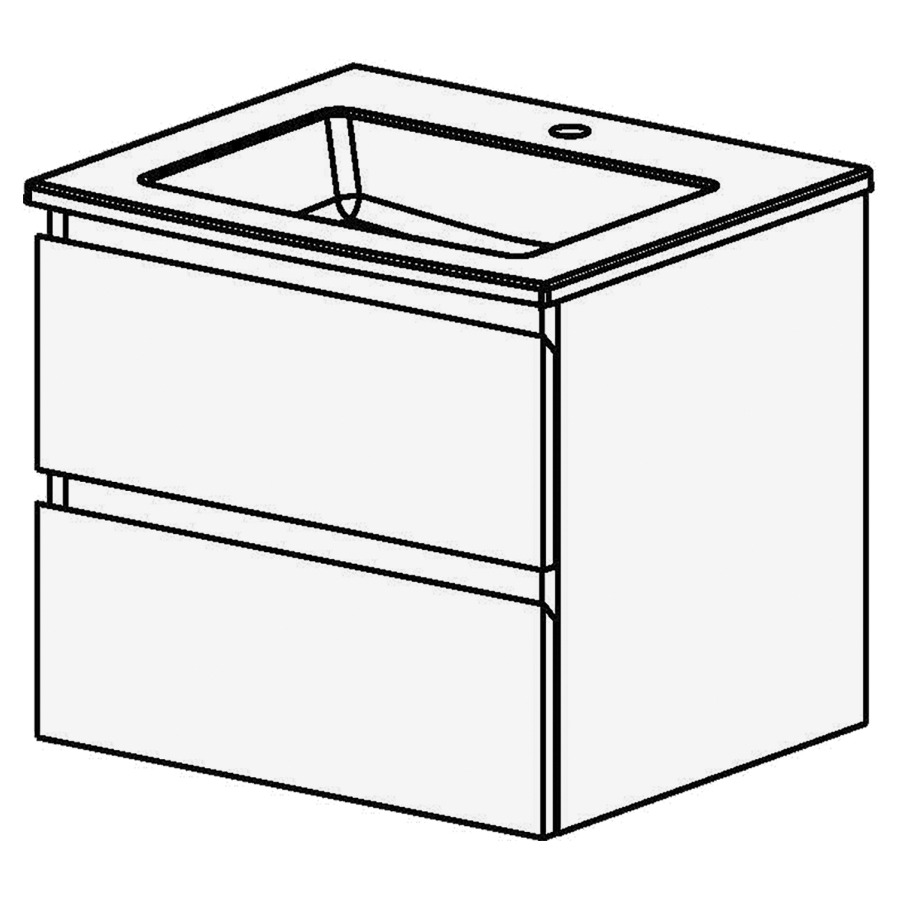 Meuble Aqua Ceram Cube 61 cm