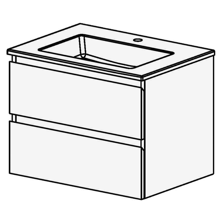Meuble Aqua Ceram Cube 71 cm