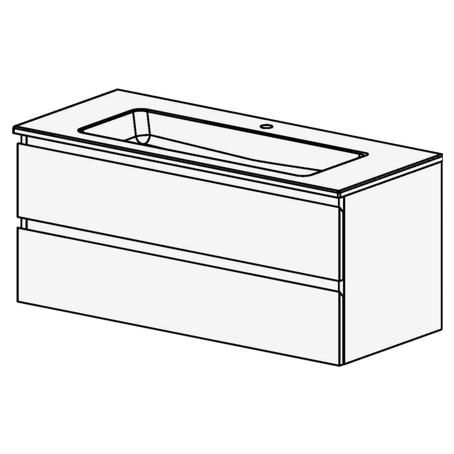 Meuble Aqua Ceram Cube 121 cm