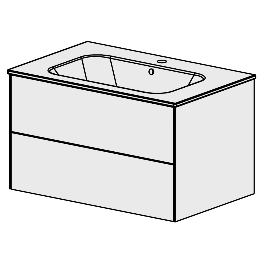 Meuble PURA CERAM 81 cm
L: 79,6, H: 49,5, P: 51,5 cm
avec table en céramique
avec lavabo au milieu
2 tiroirs
tiroirs avec Blumotion
avec Tip-on
faces selon code
côtés visibles FB
couleurs selon palette
inclus siphon à encombrement
réduit & joint caoutchouc 32mm