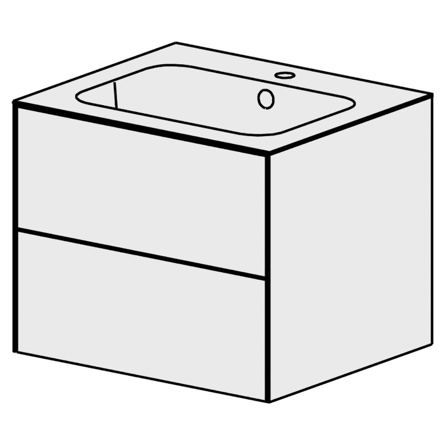 Meuble SATINO 61 cm
L: 59,6, H: 48, P: 50,7 cm
avec table en Mineral-art
avec 1 lavabo au milieu
2 tiroirs
tiroirs avec Blumotion
avec Tip-on
faces selon code
côtés visibles en FB
couleurs selon palette
inclus siphon à encombrement
réduit & joint caoutchouc 32mm