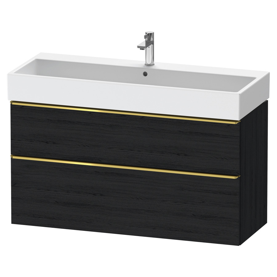 Élément inférieur  D-NEO
118.4 x 62.5 x 44.2 cm, montage mural
élément de tiroir, 2&nbsp;tiroirs
pour lavabo 212391/392