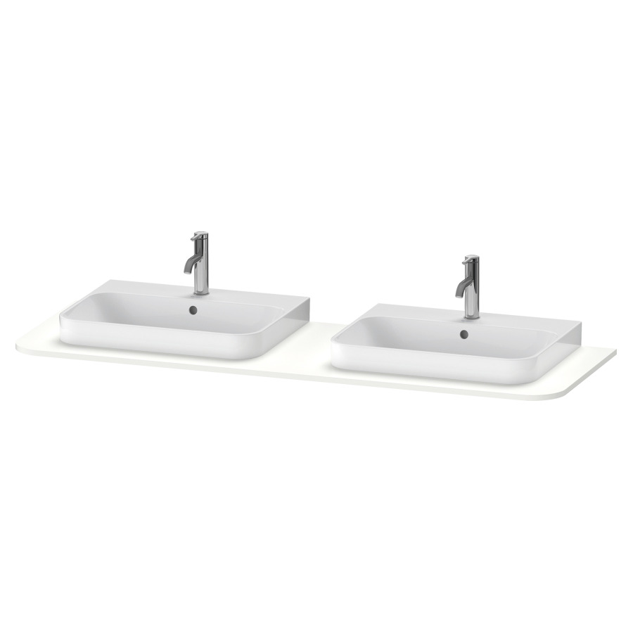 Console HAPPY D.2 PLUS
160,0 x 1,6 x 55,0 cm
pour lavabo à poser et lavabo
a encastrer, panneau console
avec 2 découpes