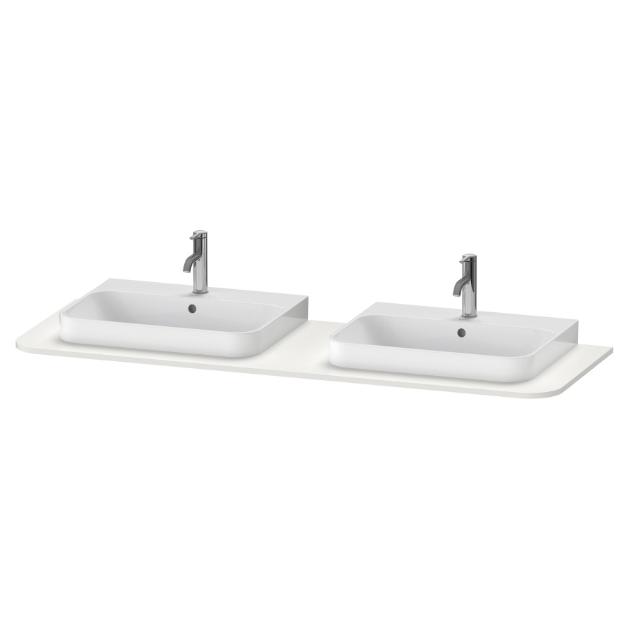 Console HAPPY D.2 PLUS
160,0 x 1,6 x 55,0 cm
pour lavabo à poser et lavabo
a encastrer, panneau console
avec 2 découpes