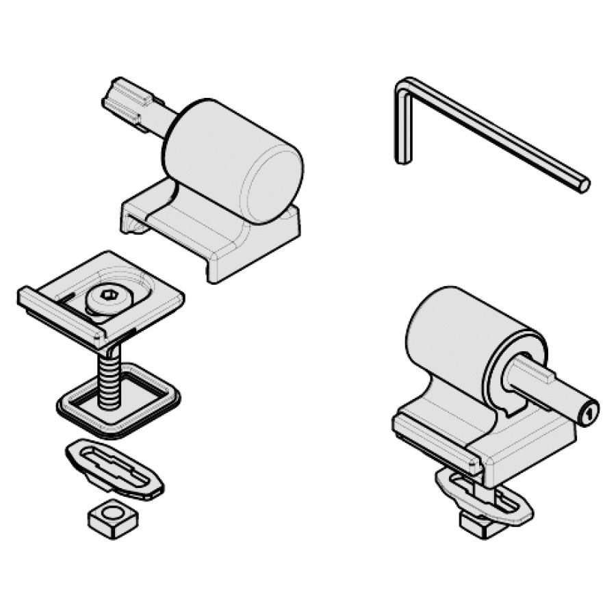Set charnières LAUFEN
pour siège de WC Universal
351 563, avec abaissement
automatique
