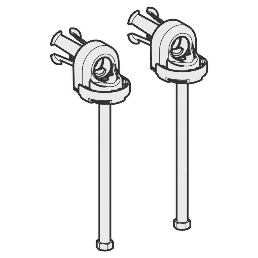 Matériel de fixation GEBERIT
pour bidet suspendu One
dissimulé, entraînement par
baïonnette