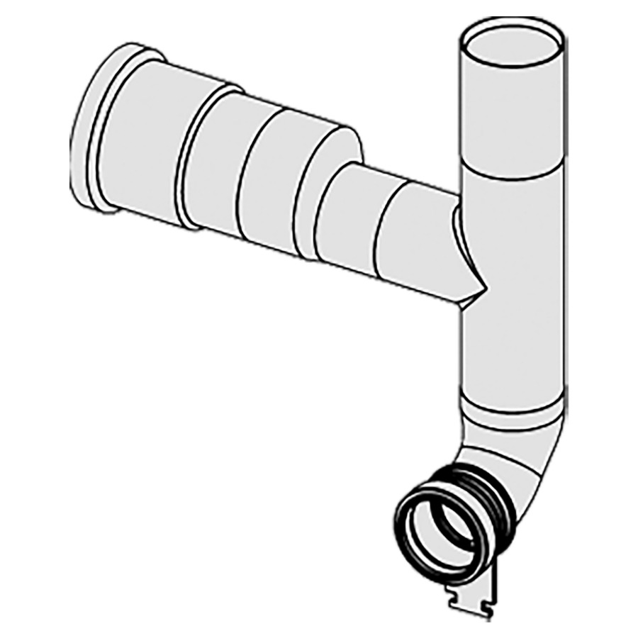 Tube de chasse TECE
pour aspiration des odeurs DN
70 gauche, 90°