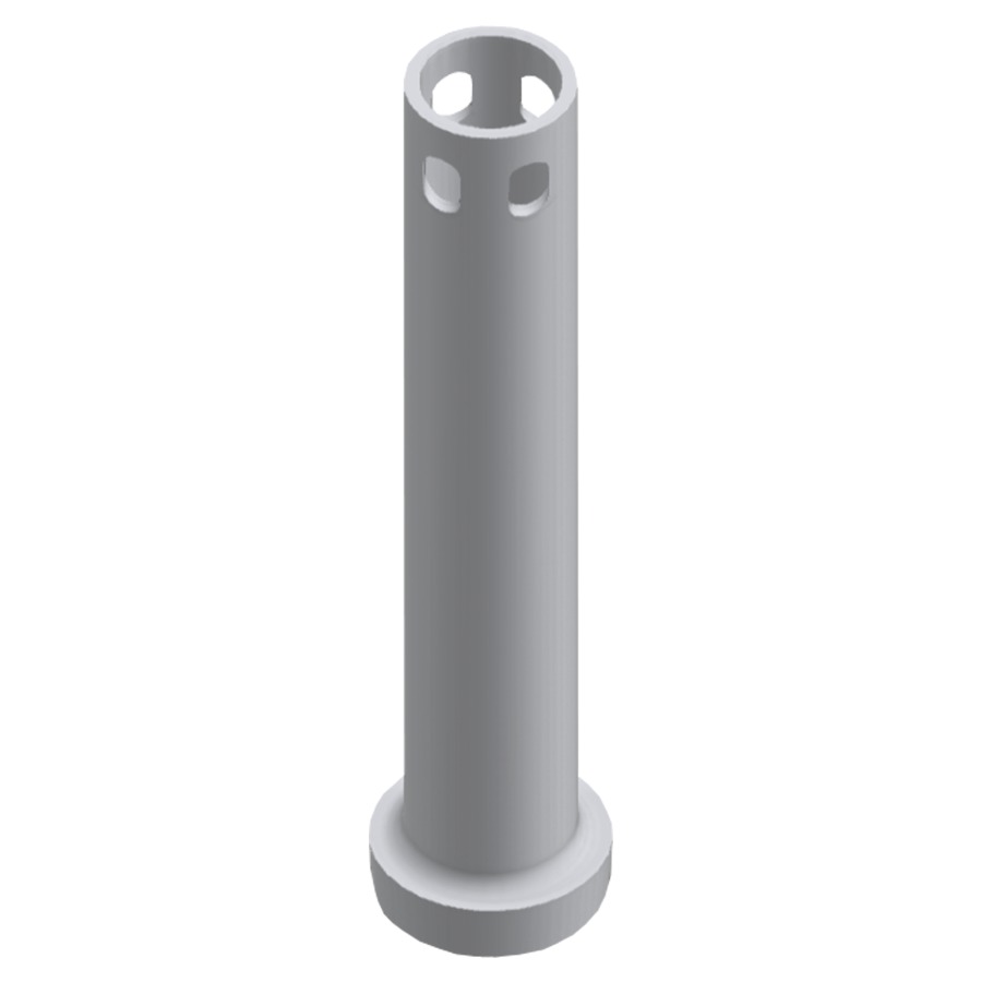 Tubulure de surverse synthétique gris, H 27,2 cm