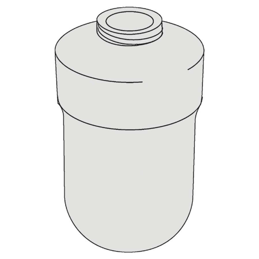 Récipient en verre satiné