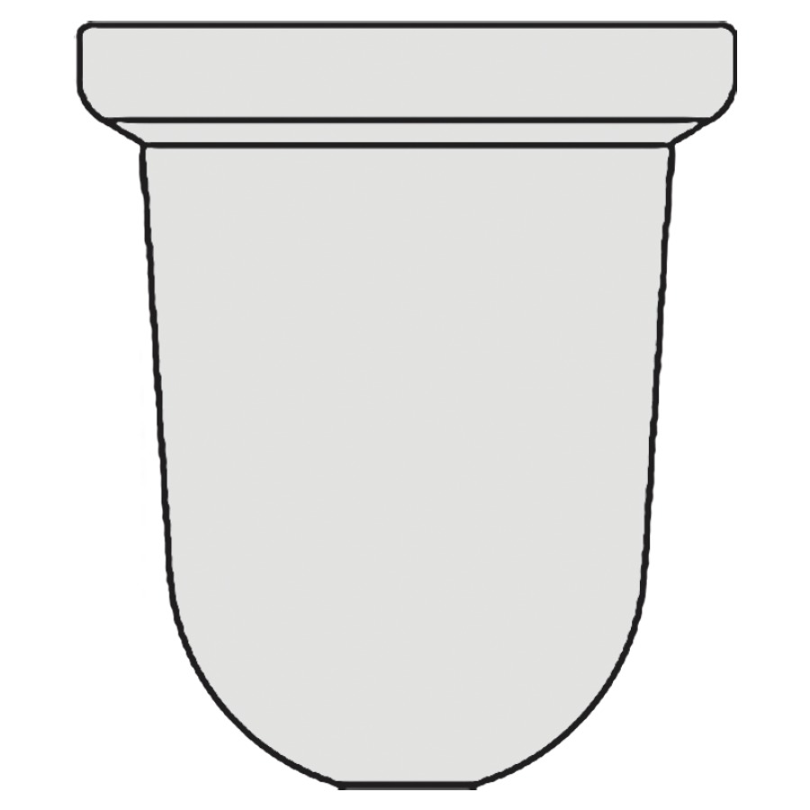 Récipient en verre satiné pour porte-balai de WC