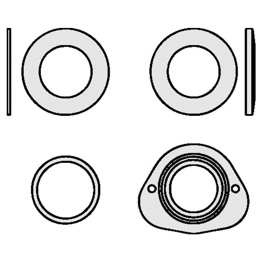 Plaque de base
trou D 34 mm, pour
batterie d'évier à encastrer