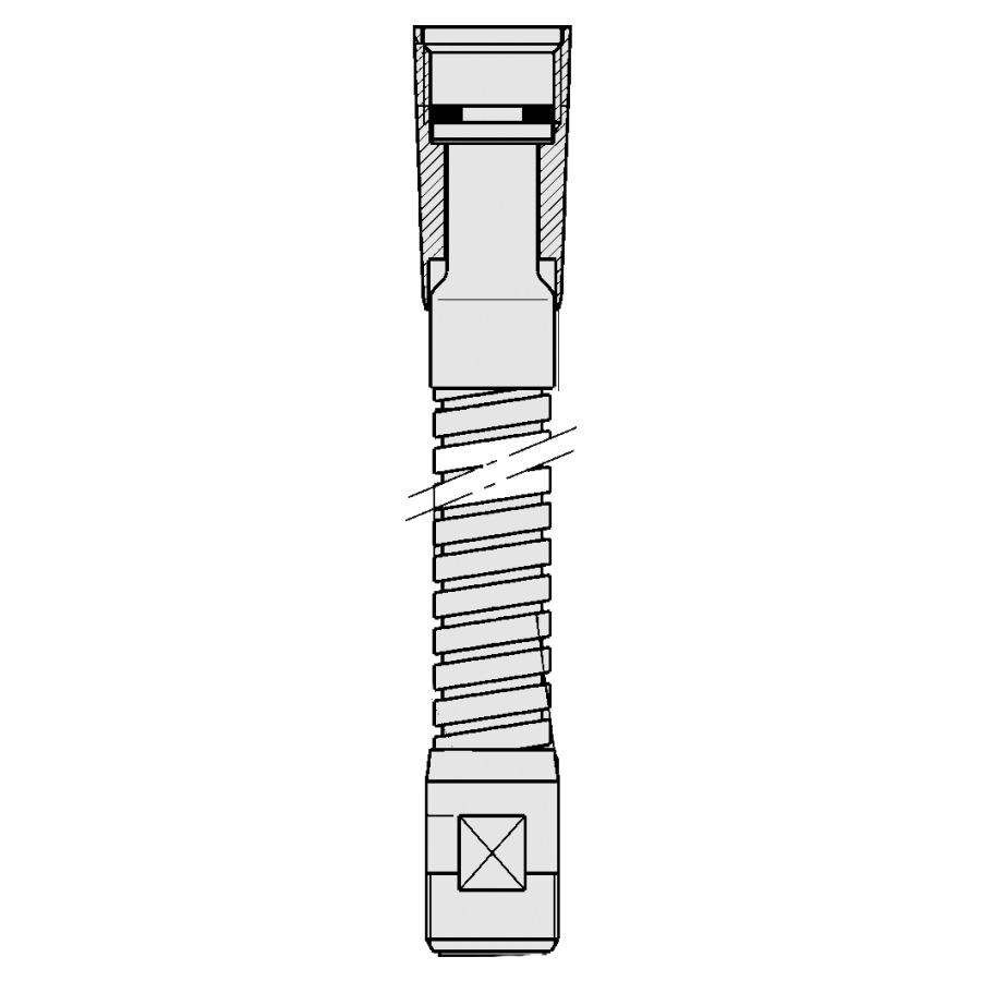 Tuyau métallique
150 cm, 3/8" x 3/8", renforcé
pour goulot extensible TWIN