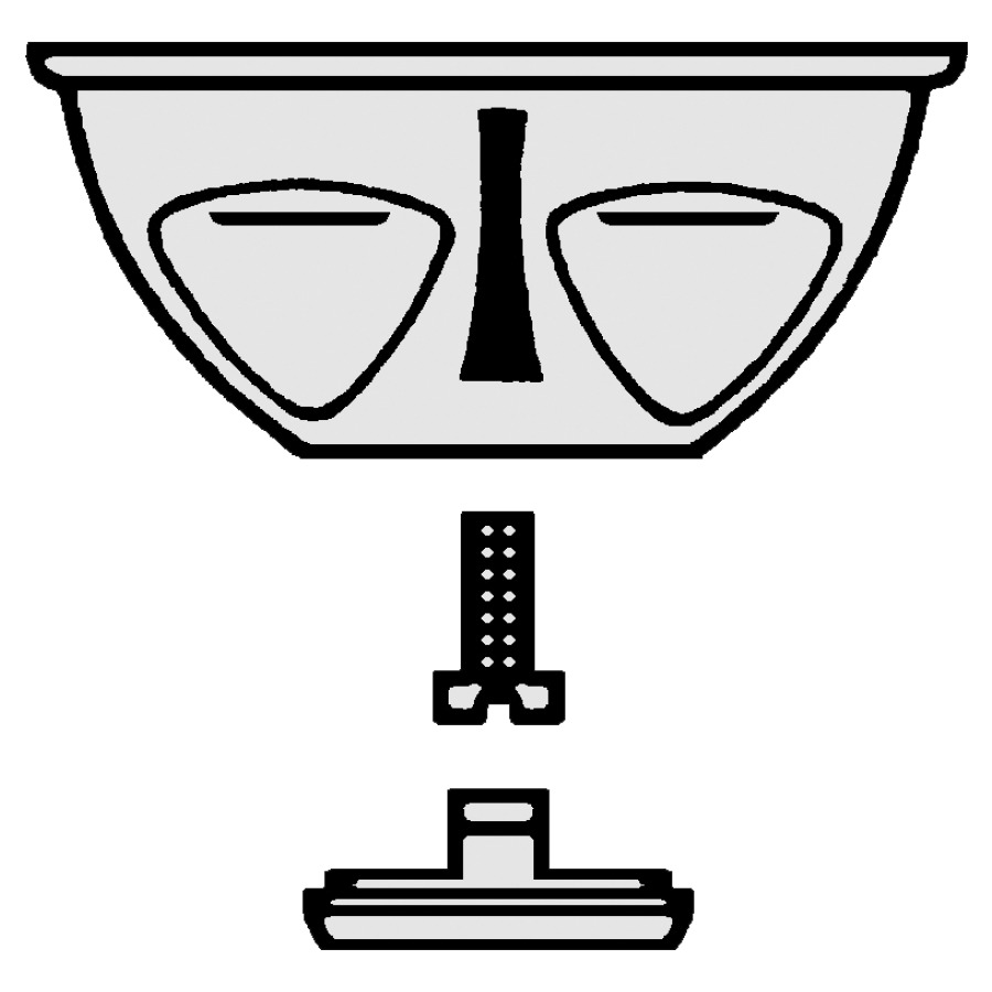 Poignée de température D 68 mm, 1/2"