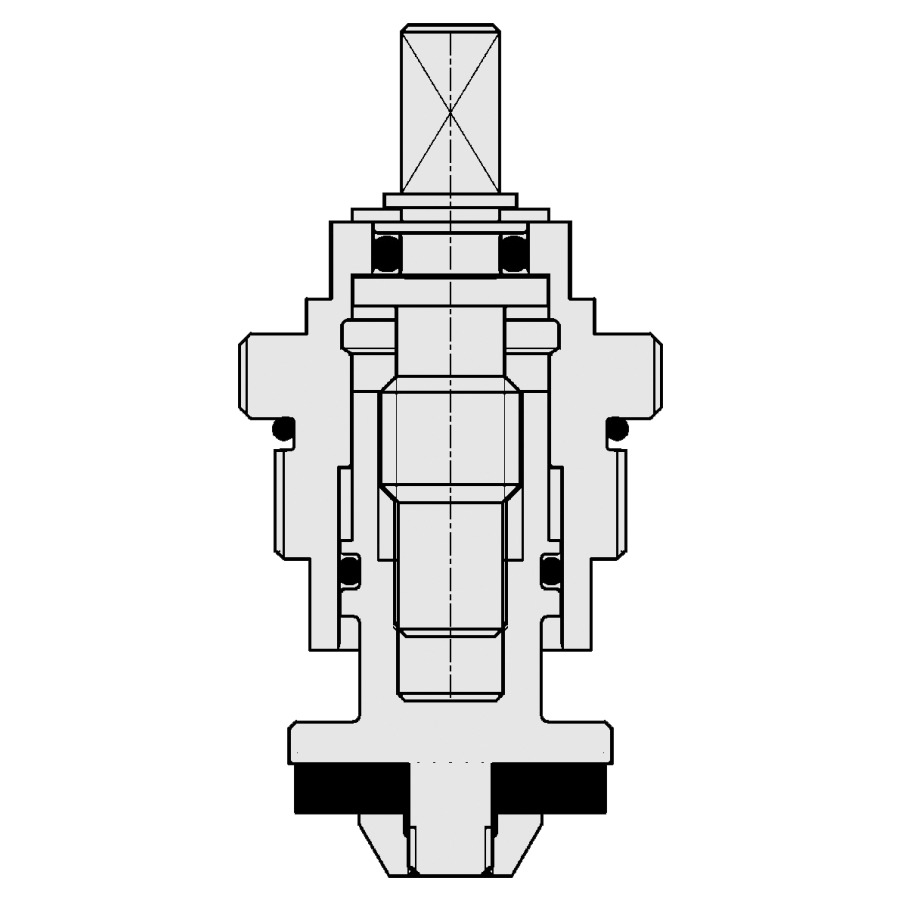 Dessus de robinet plat, 3/4"