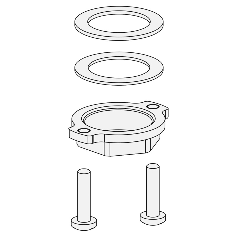 Set de fixation KWC avec des vis, M33x1,5