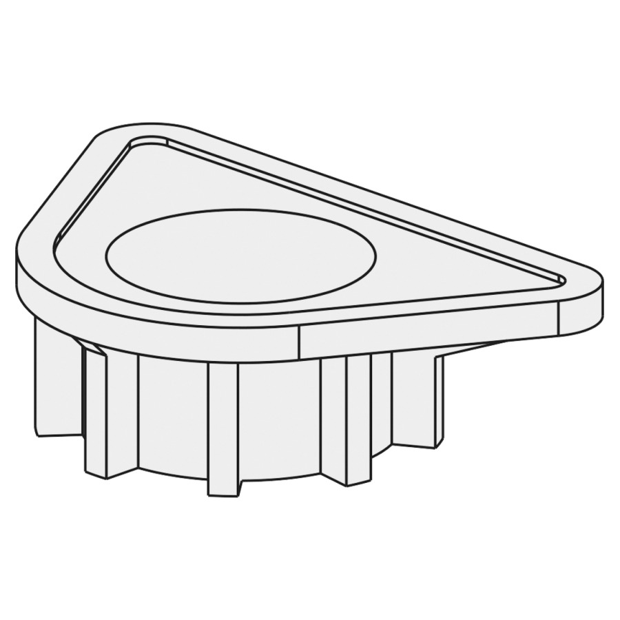 Base trou D 34 mm, matière synthétique,