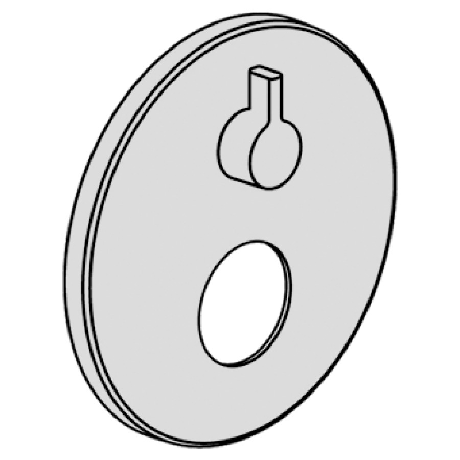 Plaque de recouvrement
KWC MONTA, rond, avec
inverseur, pour mélangeur de
douche UP